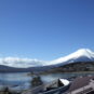 既存建物３階からの眺望　富士山、山中湖一望
